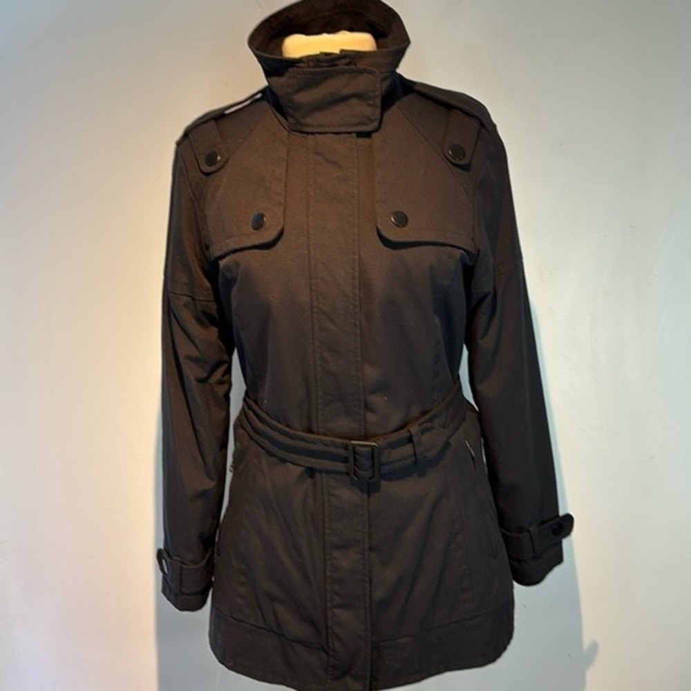 Stella McCartney for Adidas black belted trench coat sporty size medium